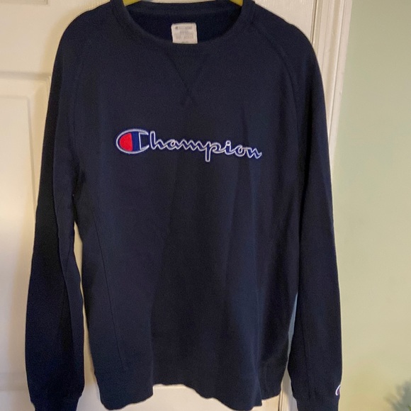 Champion Other - Authentic reverse weave, Champion athletic dark navy blue sweatshirt